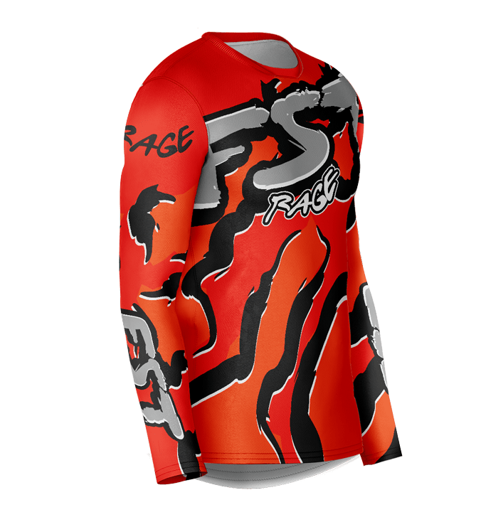 Rage ORANGE Motocross Jersey - Image 4