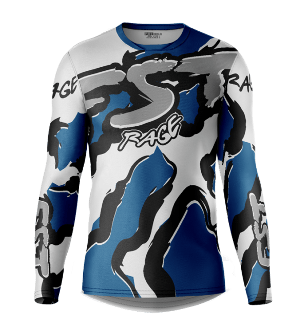 Rage WHITE/BLUE Motocross Jersey