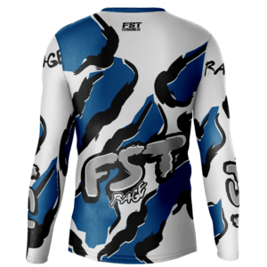 Rage WHITE/BLUE Motocross Jersey - Image 3
