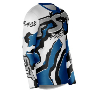 Rage WHITE/BLUE Motocross Jersey - Image 4