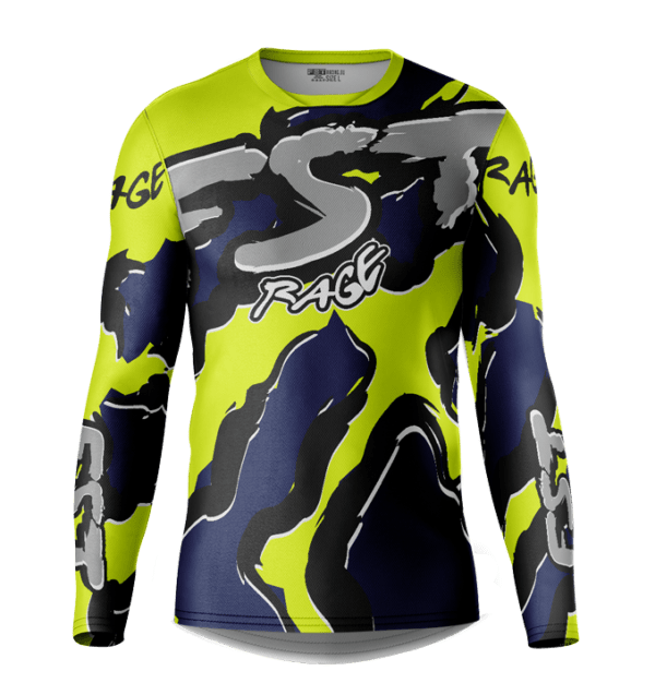 Rage Neon/Dark Blue Motocross Jersey