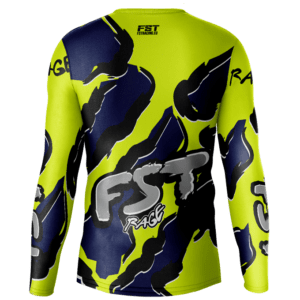 Rage Neon/Dark Blue Motocross Jersey - Image 3