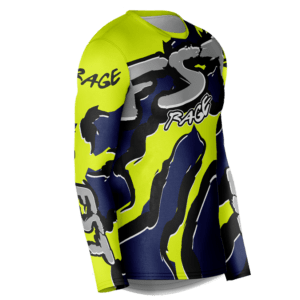 Rage Neon/Dark Blue Motocross Jersey - Image 4